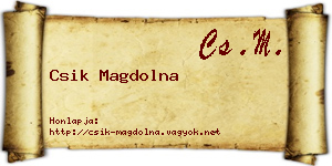 Csik Magdolna névjegykártya