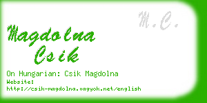 magdolna csik business card